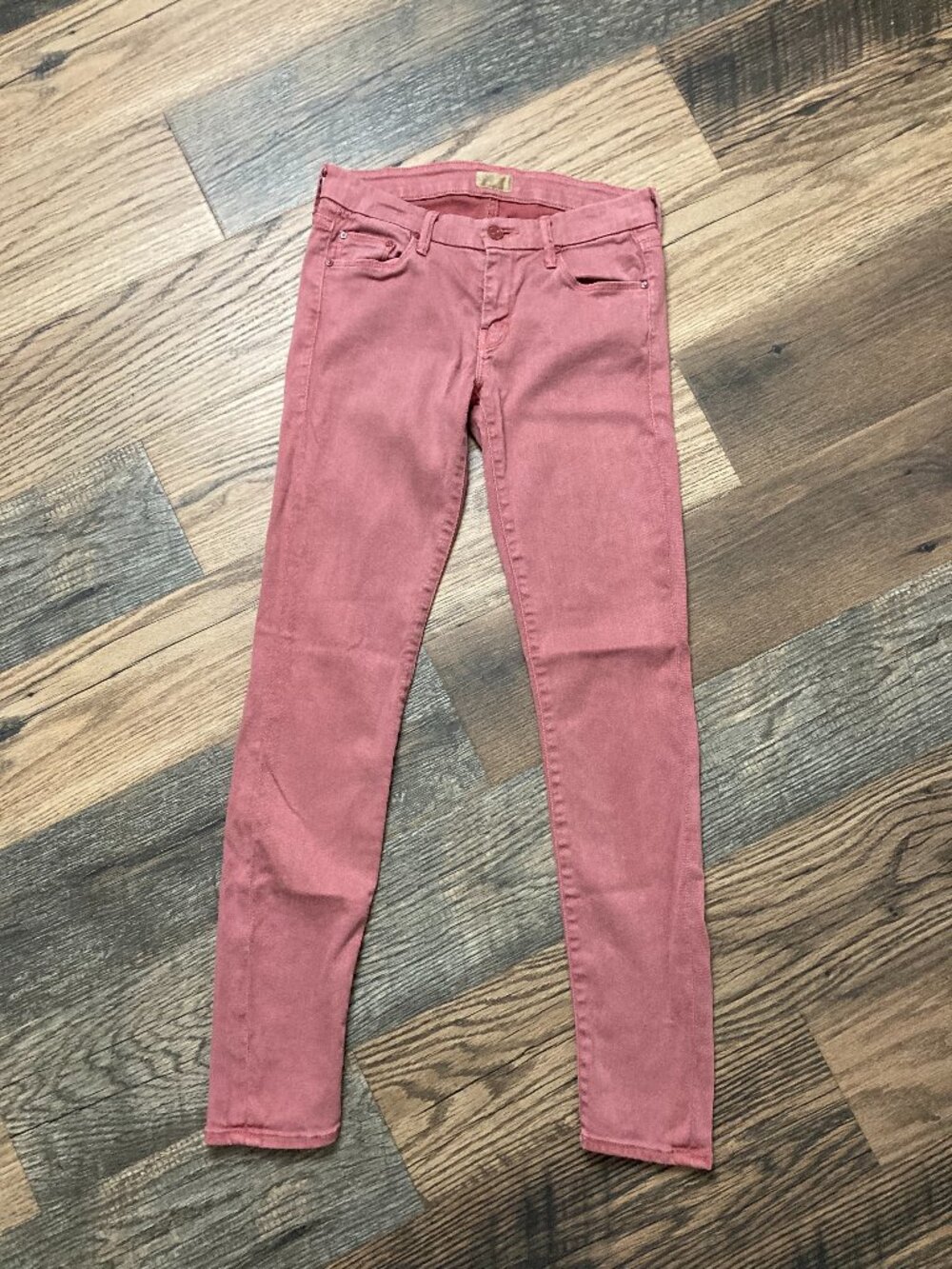 Mother   pink The Looker POP Skinny Jeans Sz 26